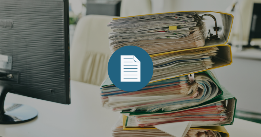 image of stack of papers to represent backlog